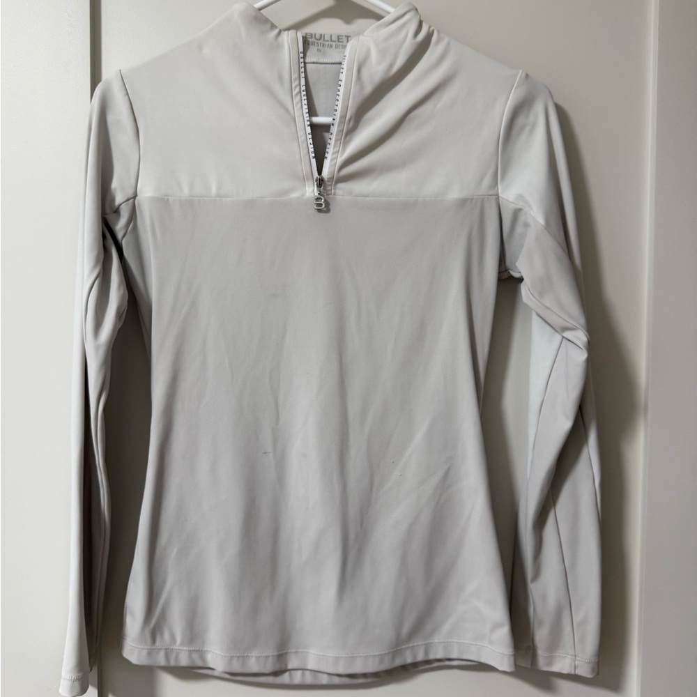 White Long Sleeve Women's Riding Top